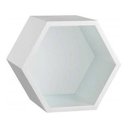 Ver imagem 1 de Nicho Hexagonal 3 Unidades Colmeia Mdf 15mm Com Fundo