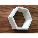 Ver imagem 3 de Nicho Colmeia Hexagonal 25x20x10cm Branco 5 Unidades
