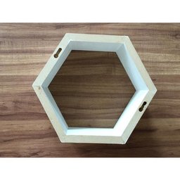 Nicho Hexagonal 1 Unidade Colmeia 30x25x10cm Mdf 15mm Cores - 1