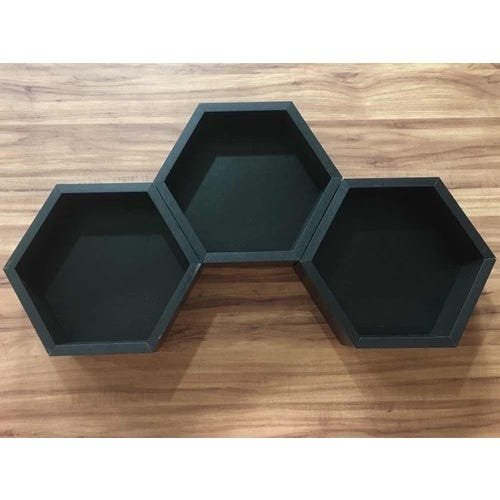 Nicho Hexagonal Colmeia Com Fundo Preto 6 Pç - 5