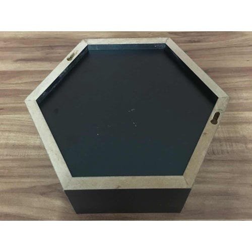 Nicho Hexagonal Colmeia Com Fundo Preto 6 Pç