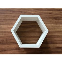 Nicho Colmeia Hexagonal 4 Peças Mdf 15mm Brancotx Decoração - 3