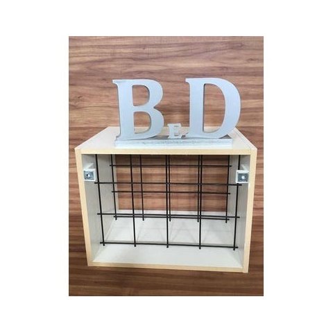Nicho Garrafeiro Adega Vinho Mdf E Ferro 45x35x30cm Branco