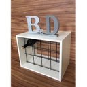 Ver imagem 5 de Nicho Garrafeiro Adega Vinho Mdf E Ferro 45x35x30cm Branco