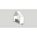 Ver imagem 1 de Nicho Casinha Porta Fraldas 40x45x20cm Mdf Branco 2 Peças