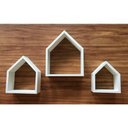 Ver imagem 6 de Kit De Nicho De Casinha 3 Peças Sem Fundo Mdf 15mm Brancotx