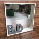 Ver imagem 2 de Moldura Nicho Com Espelho Para Salão Banheiro 60x60x6cm Mdf