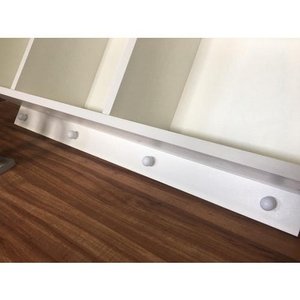 Nicho Cabideiro Integrado Com Fundo 4 Botões Branco 1 Unid