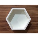 Ver imagem 5 de Nicho Colmeia Com Fundo Hexagonal 25x30x10cm Mdf 15mm Branco