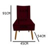 Kit 8 Cadeiras Estofadas Barcelona para Mesa Sala Jantar Moderno Decoração Suede Marsala - 2