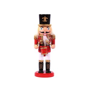 Soldado Quebra Nozes Músico 20cm Decorado Madeira - Magizi