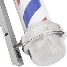 2 Barber Pole Poste Barbearia Giratório Iluminado 75cm com Globo Barbeiro Colorido Megan Cb75 - 220v - 5