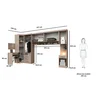 Conjunto Guarda Roupa Modulado de Canto Casal King 8 Portas e 4 Gavetas com Escrivaninha Jequitibá F - 3