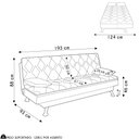 Ver imagem 4 de Sofá Cama para Sala de Estar Quarto 193cm Bela M22 Linho Grafite - Mpozenato
