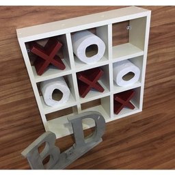 Nicho Jogo Da Velha Porta Papel Higiênico Branco Com 3 X - 2