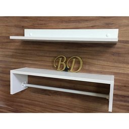 Prateleira Porta Fraldas + Prateleira Simples 60x15x15 - 2