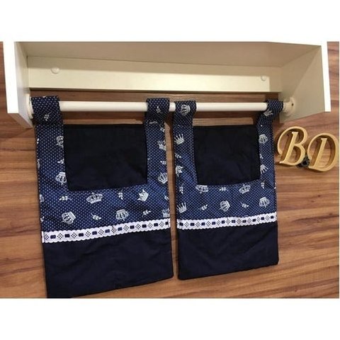 Prateleira Branco + 2 Sacos Porta Fraldas
