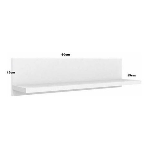 Prateleira Simples Com Fundo 60x15x15cm 1 Unidade Sala Cozin