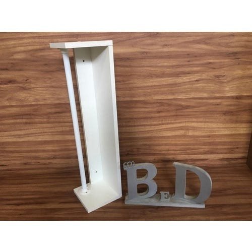 Prateleira Porta Fraldas Com Varão Branco Em Mdf 15mm Branco - 3