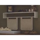 Ver imagem 1 de Prateleira Porta Fraldas Com Varão Branco Em Mdf 15mm Branco