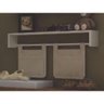 Prateleira Porta Fraldas Com Varão Branco Em Mdf 15mm Branco - 1