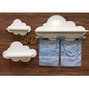 Ver imagem 1 de Prateleira De Nuvem 3 Peças + 2 Sacos Porta Fraldas