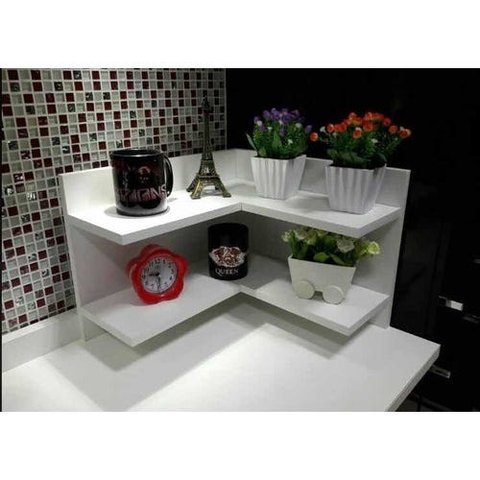 Prateleira de Canto com Fundo Sala Cozinha Lavanderia