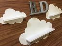 Ver imagem 3 de Trio Prateleira De Nuvem Com Varão Porta Fraldas Mdf Branco