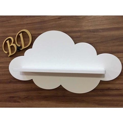 Prateleira De Nuvem G 1 Unidade Mdf Branco