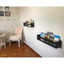 Ver imagem 6 de Prateleira para Livros Infantis Montessoriana Mdf 15mm Preto 2 Pç