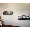 Ver imagem 4 de Prateleira para Livros Infantis Montessoriana Mdf 15mm Preto 2 Pç