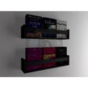 Ver imagem 1 de Prateleira para Livros Infantis Montessoriana Mdf 15mm Preto 2 Pç