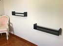Ver imagem 3 de Prateleira para Livros Infantis Montessoriana Mdf 15mm Preto 2 Pç