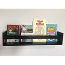 Ver imagem 2 de Prateleira para Livros Infantis Montessoriana Mdf 15mm Preto 2 Pç