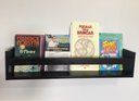 Ver imagem 2 de Prateleira para Livros Infantis Montessoriana Mdf 15mm Preto 2 Pç