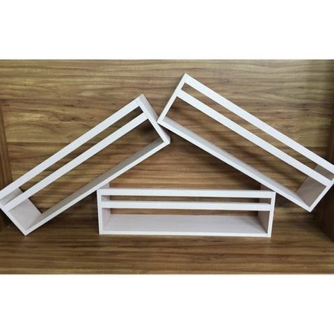 Prateleira Para Livros E Afins Rosa Bebê Quarto Infantil 3 pç