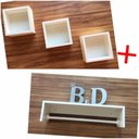 Ver imagem 1 de Kit Decoração Quarto De Bebê 4 Peças Nicho E Prateleira Mdf