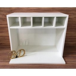 Suporte para Micro-ondas com Nicho para 5 Garrafas MDF - 1