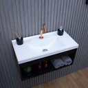 Ver imagem 7 de Gabinete Armário para Banheiro 60cm Mdf com Cuba - Zoff Preto