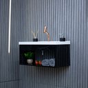 Ver imagem 5 de Gabinete Armário para Banheiro 60cm Mdf com Cuba - Zoff Preto