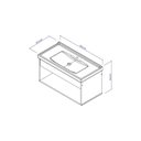 Ver mais imagens de Gabinete Armário para Banheiro 60cm Mdf com Cuba - Zoff Preto