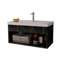 Ver imagem 3 de Gabinete Armário para Banheiro 60cm Mdf com Cuba - Zoff Preto