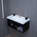 Ver imagem 6 de Gabinete Armário para Banheiro 60cm Mdf com Cuba - Zoff Preto