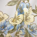 Ver imagem 5 de Papel de Parede Floral Vintage Azul e Creme+ Cola Inclusa- Vinilico Lavável