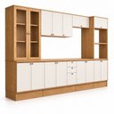 Ver imagem 3 de Cozinha Modulada Completa Provence Americana 16 Portas com Cristaleira Cinamomo/Off White