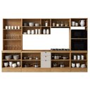 Ver imagem 5 de Cozinha Modulada Completa Provence Americana 16 Portas com Cristaleira Cinamomo/Off White