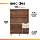Ver imagem 4 de Armário de Cozinha Completa 6 Portas 2 Gavetas 1,20m Star