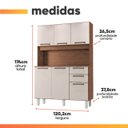 Ver imagem 3 de Armário de Cozinha Completa 6 Portas 2 Gavetas 1,20m Star