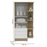 Dormitório Doce Sonho 2 Portas, Cômoda Trocador e Berço Mini Cama Carvalho/Branco com Rodízio e Colc - 3