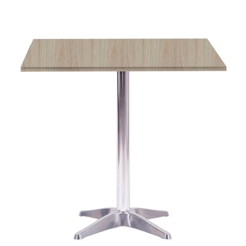 Mesa Delta em Alumínio 75 Cm (alt) Base em X Tampo Mdp Quadrado 80 Cm (larg) X 2,50 Cm (alt)